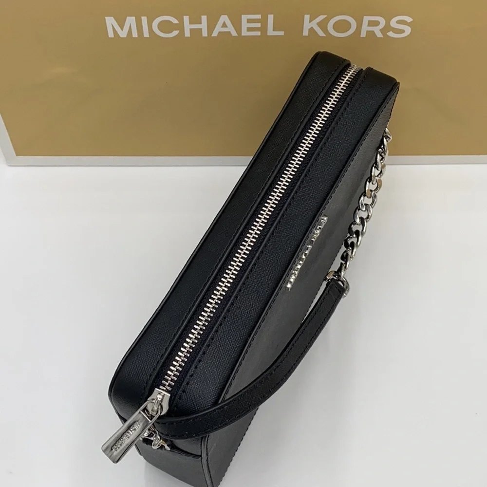 MICHAEL KORS JST LARGE EAST WEST CROSSBODY BLACK - Picture 7 of 13